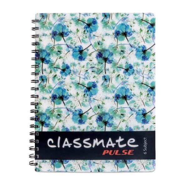 Classmate Pulse 6 Subject Notebook - Unruled, 300 Pages, Spiral Binding, 240Mm*180Mm 2100117 Soft Cover 6 Subject Spiral Binding Notebook, Single Line, 300 Pages - Image 6