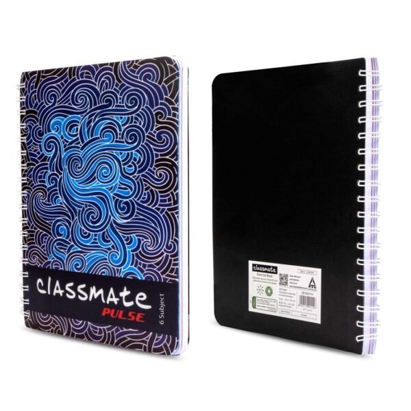 Classmate Pulse 6 Subject Notebook - Unruled, 300 Pages, Spiral Binding, 240Mm*180Mm 2100117 Soft Cover 6 Subject Spiral Binding Notebook, Single Line, 300 Pages - Image 7