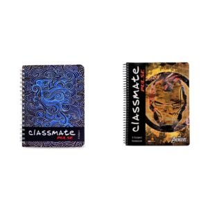 Classmate Pulse 6 Subject Notebook - Unruled, 300 Pages, Spiral Binding, 240Mm*180Mm Soft Cover 5 Subject Spiral Binding Notebook, Single Line, 250 Pages