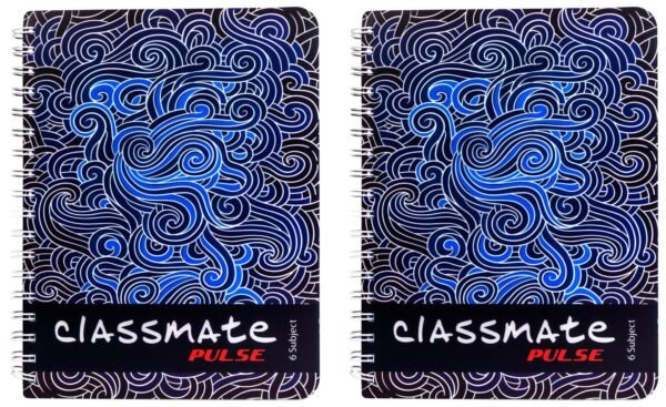 Classmate Pulse 6 Subject Notebook - Unruled, 300 Pages, Spiral Binding, 240mm*180mm (Pack of 2) - Image 2