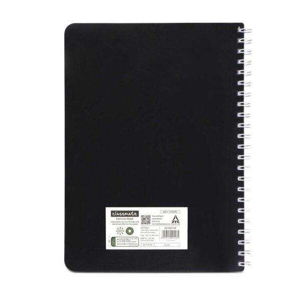Classmate Pulse 6 Subject Notebook - Unruled, 300 Pages, Spiral Binding, 267mm*203mm