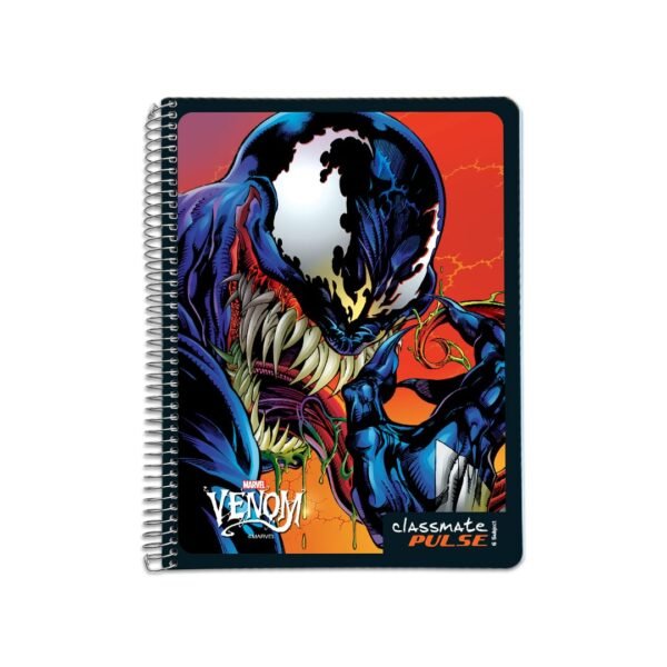 Classmate Pulse 6 Subject Spiral Notebook - Pack of 1 | Unruled | 300 Pages | 29.7cm x 21cm | Venom Designs | Soft Cover | Notebooks for College Students - Image 3