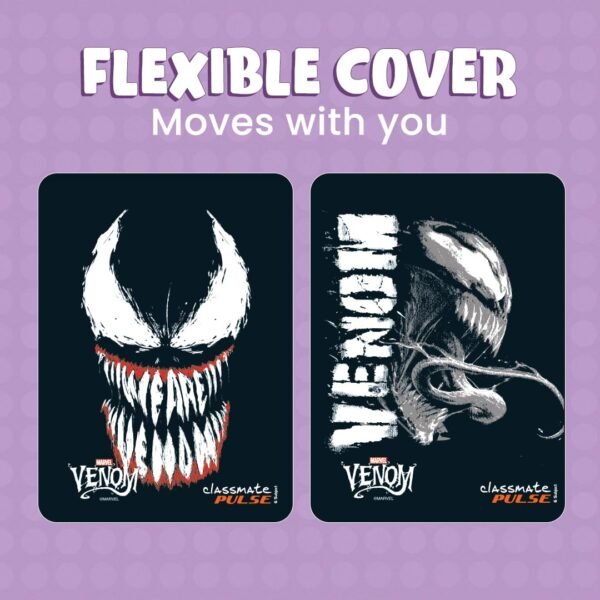 Classmate Pulse 6 Subject Spiral Notebook - Pack of 1 | Unruled | 300 Pages | 29.7cm x 21cm | Venom Designs | Soft Cover | Notebooks for College Students - Image 6