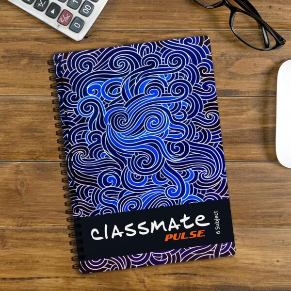 Classmate Pulse 6 Subject Spiral Notebook - Pack of 3 | Unruled | 300 Pages | 24.0cm x 18.0cm | Attractive Cover Designs | Soft Cover | Notebooks for College Students - Image 5