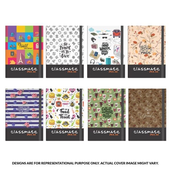 Classmate Pulse A5 Notebook | Flexi-Bound Hard Cover Notebook | 176 Pages | 80GSM Natural Shade Paper | Unruled | 8 Special Pages Inside |Ideal for Personal and Professional Use - Image 3
