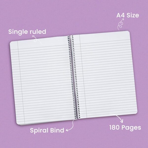 Classmate Pulse Long Book - 180 Pages | Single Line | 29.7cm x 21.0cm | Wiro Binding | Pack of 3 Notebooks | Ruled Long Size Notebook for Students - Image 6