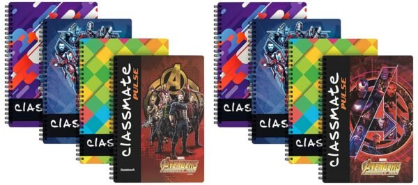 Classmate Pulse Notebook - 267 X 203, 160 Pages, Single Line, Wiro binding, Multicolor (2105007) Pulse 1 Subject Notebook - Image 6