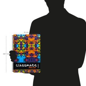 Classmate Pulse Notebook- 297 X 210, 300 pages, Unruled, Wiro binding, Pack of 3, Multicolor (2105012)