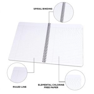 Classmate Pulse Notebook - 300 Pages | Single Line | 26.7cm x 20.3cm | Wiro Binding | Multicolor | Pack of 3 Notebooks | Ruled Notebook for Students