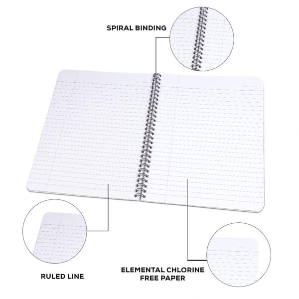 Classmate Pulse Notebook - 300 Pages | Single Line | 26.7cm x 20.3cm | Wiro Binding | Multicolor | Pack of 3 Notebooks | Ruled Notebook for Students