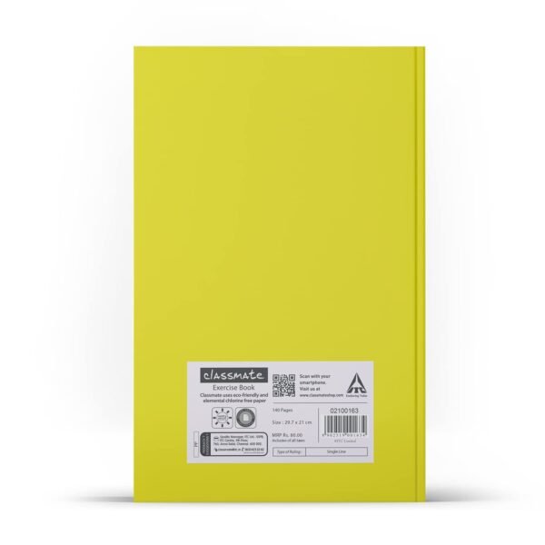 Classmate Pulse PP Cover Longbooks, A4 size, Single Line, 140 Pages (Pack of 6) - Image 4