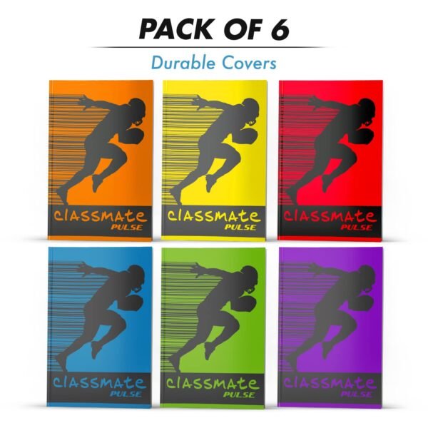 Classmate Pulse PP Cover Longbooks, A4 size, Single Line, 140 Pages (Pack of 6) - Image 5