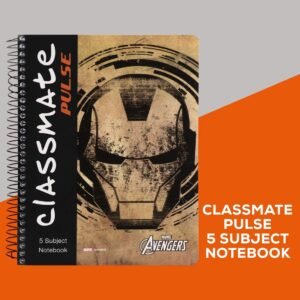 Classmate Pulse Single Line 5-Subject Notebook - 240mm x 180mm, 60GSM, 250 Pages