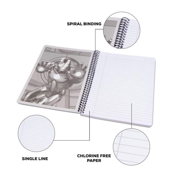 Classmate Pulse Single Line 5-Subject Notebook - 240mm x 180mm, 60GSM, 250 Pages - Image 6