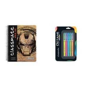 Alternative view of Classmate Pulse Single Line 5-Subject Notebook - 240mm x 180mm, 60GSM, 250 Pages Octane Neon, Pack of 5