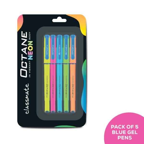 Classmate Pulse Single Line 5-Subject Notebook - 240mm x 180mm, 60GSM, 250 Pages Octane Neon, Pack of 5 - Image 6