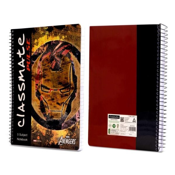 Classmate Pulse Single Line 5 Subject Notebook - 267mm x 203mm, 60GSM, 250 Pages & Classmate Pulse Ruled 180 Pages Pulse Avengers Cover - Image 5