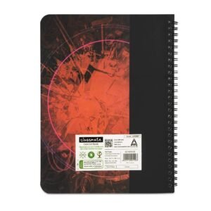 Classmate Pulse Single Line 5-Subject Notebook Pulse Spiral Notebook - 203 mm x 267 mm, Soft Cover, 160 Pages, Unruled