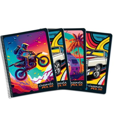 Classmate Pulse Single Subject Spiral Notebook - Pack of 4 …
