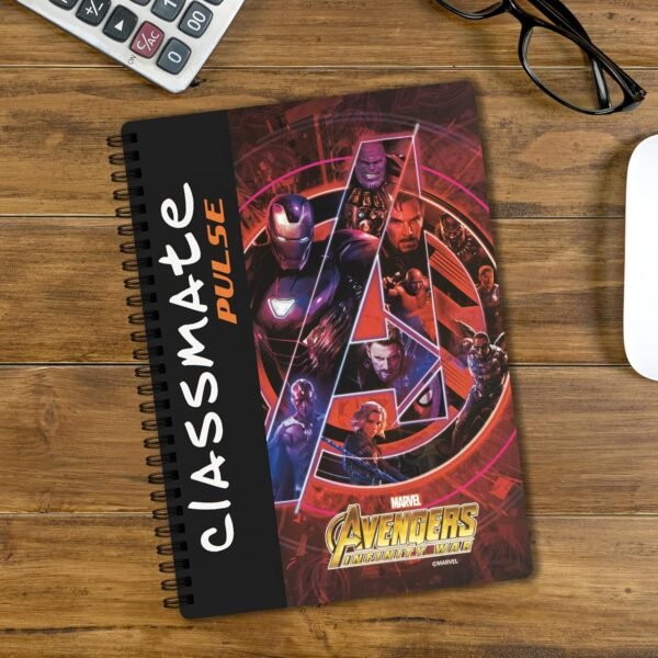 Classmate Pulse Single Subject Spiral Notebook - Pack of 4 | Unruled | 200 Pages | 24.0cm x 18.0cm | Attractive Cover Designs | Soft Cover |Notebooks for College Students - Image 4