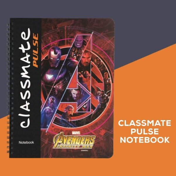 Classmate Pulse Spiral Notebook - 203 mm x 267 mm, Soft Cover, 160 Pages, Unruled - Image 4