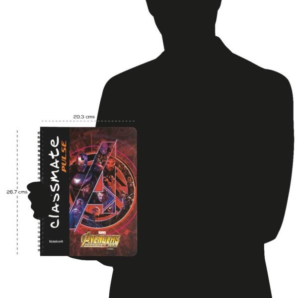 Classmate Pulse Spiral Notebook - 203 mm x 267 mm, Soft Cover, 160 Pages, Unruled - Image 7