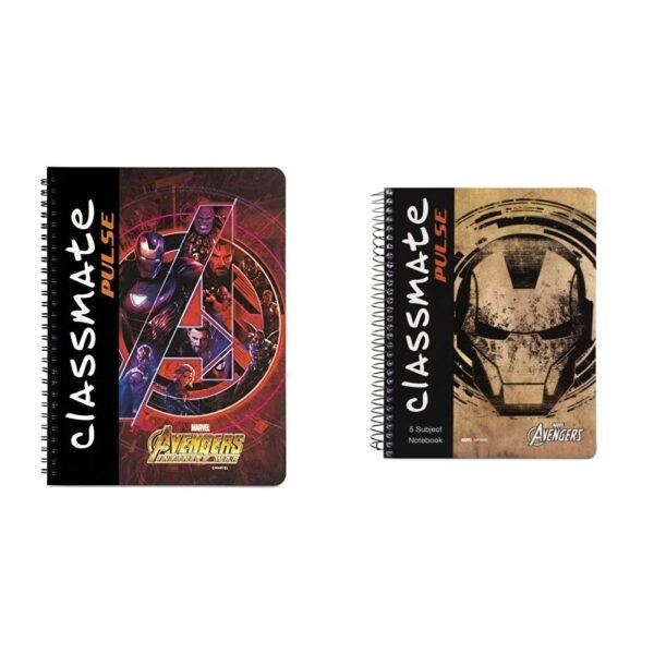 Classmate Pulse Spiral Notebook - 240 Mm X 180 Mm, Soft Cover, 180 Pages, Unruled 2100128 Soft Cover 5 Subject Spiral Binding Notebook, Single Line, 250 Pages (Assorted Cov - Image 5