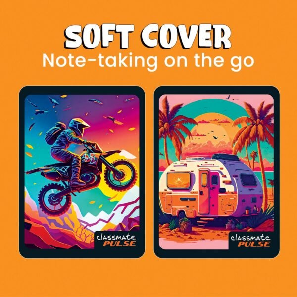 Classmate Pulse Spiral Notebook - 240 mm x 180 mm, Soft Cover, 180 Pages, Unruled - Image 4