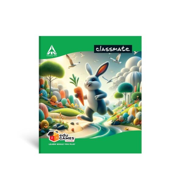 Classmate Short Notebook - Soft Cover, 172 Pages, 190x155mm, Single Line - Pack of 12 - Image 3