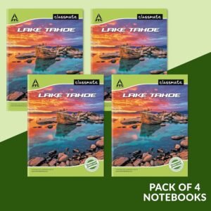 Alternative view of Classmate Short Size Notebook - 140 Pages | Single Line | 24.0cm x 18.0cm | Pack of 4 Notebooks | Short Size Ruled Notebook for School Students