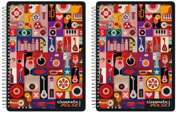 Classmate Soft Cover 6 Subject Spiral Binding Notebook, Single Line, 300 Pages (Assorted) (Pack of 2) - Image 5