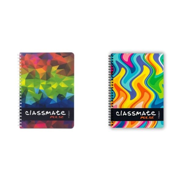 Classmate Soft Cover 6 Subject Spiral Binding Notebook, Single Line, 300 Pages & Classmate Pulse Single Line 5-Subject Notebook - 297Mm X 210Mm, 60 Gsm, 250 Pages(Color And Design M - Image 3
