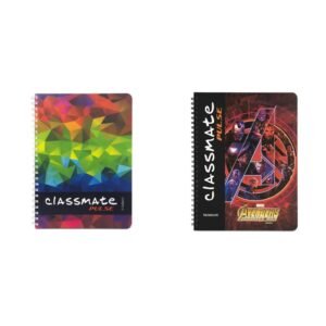 Classmate Soft Cover 6 Subject Spiral Binding Notebook, Single Line, 300 Pages Pulse Spiral Notebook - 203 Mm X 267 Mm, Soft Cover, 160 Pages, Unruled
