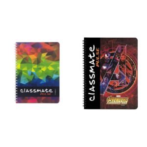 Classmate Soft Cover 6 Subject Spiral Binding Notebook, Single Line, 300 Pages Pulse Spiral Notebook - 240 Mm X 180 Mm, Soft Cover, 180 Pages, Unruled