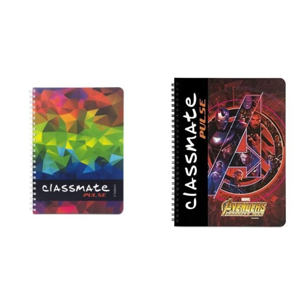 Classmate Soft Cover 6 Subject Spiral Binding Notebook, Single Line, 300 Pages Pulse Spiral Notebook - 240 Mm X 180 Mm, Soft Cover, 180 Pages, Unruled