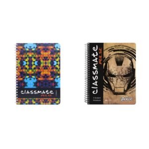Classmate Soft Cover 6 Subject Spiral Binding Notebook, Unruled, 300 Pages 2100128 Soft Cover 5 Subject Spiral Binding Notebook, Single Line, 250 Pages (Assorted Cov