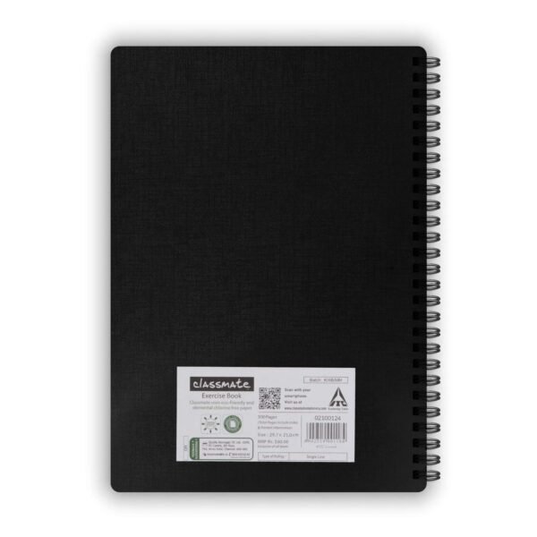 Classmate Soft Cover 6 Subject Spiral Binding Notebook, Unruled, 300 Pages Pulse Single Line 5-Subject Notebook - 297Mm X 210Mm, 60 Gsm, 250 Pages(Color And Design M - Image 2