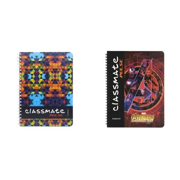 Classmate Soft Cover 6 Subject Spiral Binding Notebook, Unruled, 300 Pages Pulse Spiral Notebook - 203 Mm X 267 Mm, Soft Cover, 160 Pages, Unruled - Image 6