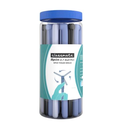 Classmate Spin Ball Pen (20 Blue Pens and 5 Black Pens)- Pa…