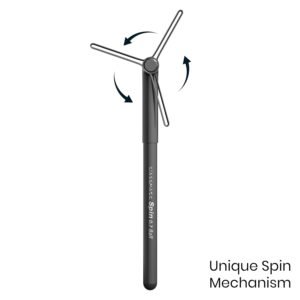 Alternative view of Classmate Spin Ball Pen- Black (Pack of 10)|Attractive Matte Finish for Boys & Girls|Smooth Writing Ball Pen|Fidgeting Clip Design Functionality|Long Tip for Comfortable Writing