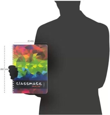 Classmate designer A4 Notebook RULED 250 Pages (Multicolor,…