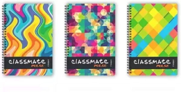 Classmate designer A4 Notebook RULED 250 Pages (Multicolor, Pack of 3) - Image 2