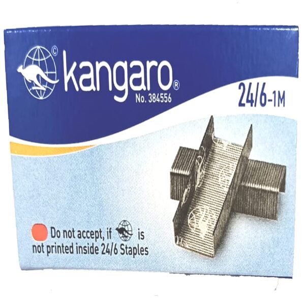 Kangaro Desk Essentials 24/6-1M Heavy Duty Steel Wire Staple Pin | 1000 Staples| Perfect for Office, Home & School | Pack of 20 - Image 3