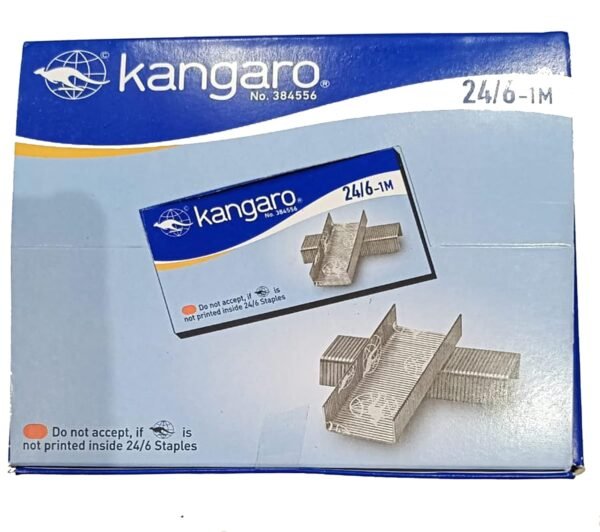 Kangaro Desk Essentials 24/6-1M Heavy Duty Steel Wire Staple Pin | 1000 Staples| Perfect for Office, Home & School | Pack of 20 - Image 4