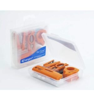 Alternative view of Kangaro Desk Essentials DE-Mini 10 Combo Pack | Stationery Gift Set | Mini Stapler, Staples, Scissors, Tape Dispenser & Paper Punch | Office Combo Set | Orange, Pack of 1 | Color May Vary