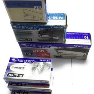Alternative view of Kangaro Desk Essentials Stapler, Staple Pins Combo |Pack of 1 No. 10, Mini 10, M-10 Stapler & 3 x No. 10 Staples Box | Perfect for Home, School & Office