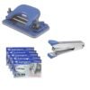 Kangaro Paper Punching Machine Support A4 Size Paper Punching Machine Small with Stapler + Stapler Pin Office and Home Use | Color May Vary