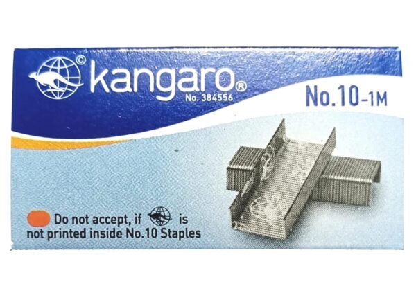 Kangaro Staple Pin 10 No. Pack of 40 pkt - 2 Full Box, Blue Color Packing - Image 4