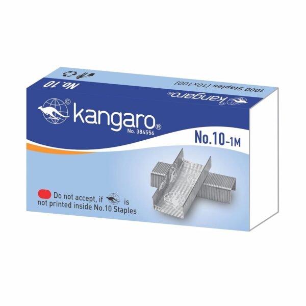 Kangaro Staple Pin 10 No. Pack of 40 pkt - 2 Full Box, Blue Color Packing - Image 5