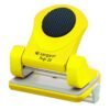 Kangaro Yellow Medium Paper Punch Perfo-20 Metal All-Metal Construction Handle Lock Removable Chip Tray